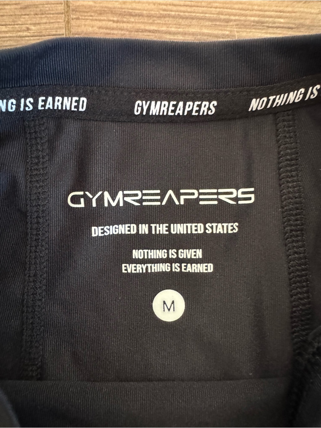 Nwt Gymreapers Sleeveless Crop Workout Tank Top, Vertical Logo, Black — image 2 of 3